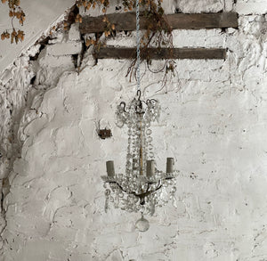 Late 19th Century French 4-Arm Electric Chandelier