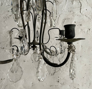 Late 19th Century French 4-Arm Candle Chandelier