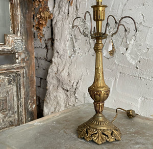 Late 19th Century French Brass Table Lamp