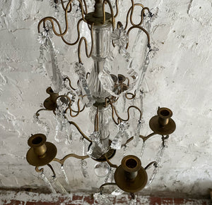 Late 19th Century French 5-Arm Candle Chandelier