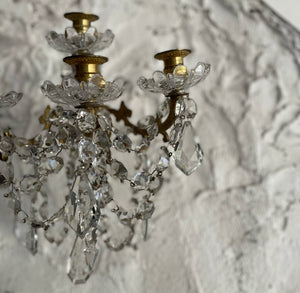 Pair Of 19th Century French Brass Candle Wall Sconces