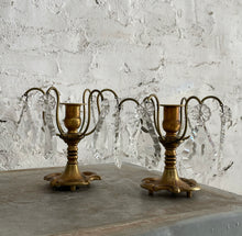 Load image into Gallery viewer, Pair Of 19th Century French Brass Candle Girandoles