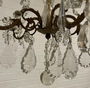 19th Century French 5-Arm Candle Chandelier