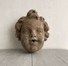 Load image into Gallery viewer, Late 19th Century French Stone Putti Head