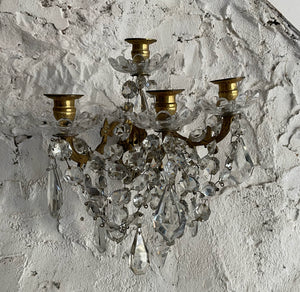 Pair Of 19th Century French Brass Candle Wall Sconces