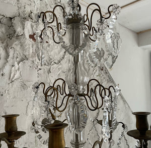 Late 19th Century French 5-Arm Candle Chandelier