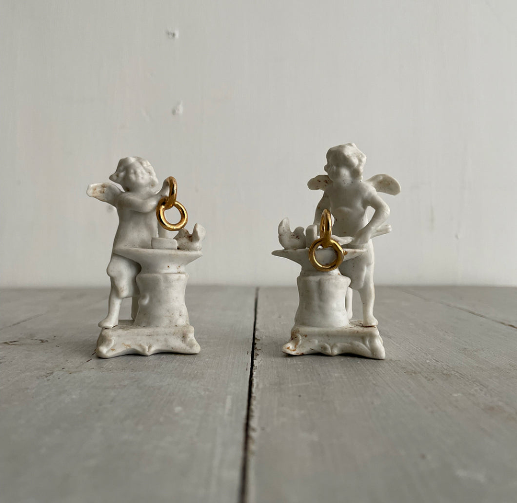 Pair Of Early 20th Century French Putti Bisque