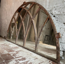 Load image into Gallery viewer, 19th Century French Cast Iron Window Mirror