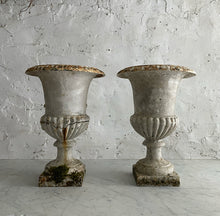 Load image into Gallery viewer, Pair Of 19th Century French Cast Iron Urns