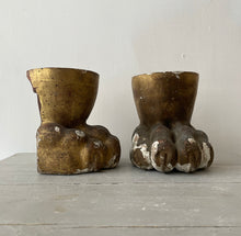 Load image into Gallery viewer, Pair Of Late 18th Century French Carved Gilt Wood Lions Feet